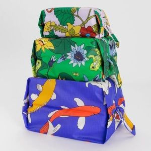 Baggu 3D Zip Bag Set Pond Friends